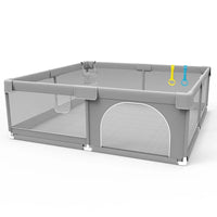 Parc bébé sécurisé et pliable – Aire de jeu spacieuse – Tissu respirant – Coloris gris clair