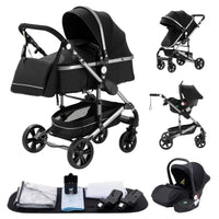 Poussette bébé 3 en 1 pliable – Naissance à 36 mois | Confort & mobilité