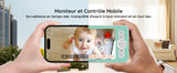 Babyphone Caméra 2K – Écran 5” HD, Suivi Automatique, Vision Nocturne & Veilleuse Colorée