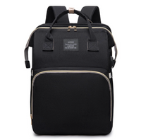 Sac à Langer Bébé 3-en-1 avec Lit Pliable, Port USB et Rangement Isotherme