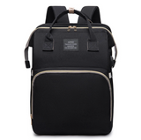 Sac à Langer Bébé 3-en-1 avec Lit Pliable, Port USB et Rangement Isotherme