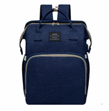 Sac à Langer Bébé 3-en-1 avec Lit Pliable, Port USB et Rangement Isotherme