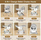 Chaise haute bébé pliable – Réglable dès 6 mois – Coussin antidérapant & plateau amovible