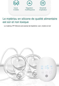 Tire-Lait Électrique 4-en-1 – Rechargeable, Silencieux, Sans Fil, Écran LED
