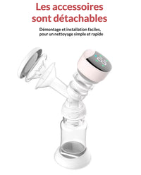 Tire-Lait Électrique Nomade – 4 Modes, Écran LED, Recharge USB-C, Silencieux