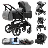 Poussette bébé 3 en 1 pliable – Naissance à 36 mois | Confort & mobilité
