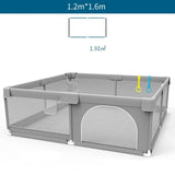 Parc bébé sécurisé et pliable – Aire de jeu spacieuse – Tissu respirant – Coloris gris clair