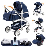 Poussette bébé 3 en 1 pliable – Naissance à 36 mois | Confort & mobilité