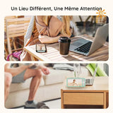 Babyphone Caméra 2K – Écran 5” HD, Suivi Automatique, Vision Nocturne & Veilleuse Colorée