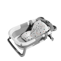 Baignoire pliante en silicone pour bébé avec coussin ergonomique et thermomètre intégré