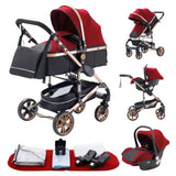 Poussette bébé 3 en 1 pliable – Naissance à 36 mois | Confort & mobilité