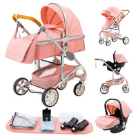 Poussette bébé 3 en 1 pliable – Naissance à 36 mois | Confort & mobilité