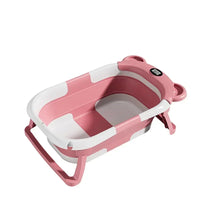 Baignoire pliante en silicone pour bébé avec coussin ergonomique et thermomètre intégré