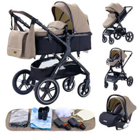 Poussette bébé 3 en 1 pliable – Naissance à 36 mois | Confort & mobilité
