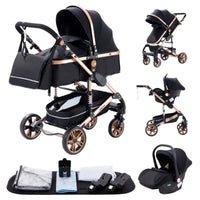 Poussette bébé 3 en 1 pliable – Naissance à 36 mois | Confort & mobilité