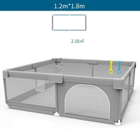 Parc bébé sécurisé et pliable – Aire de jeu spacieuse – Tissu respirant – Coloris gris clair
