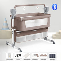 Berceau bébé électrique pliable – Balancement automatique, Bluetooth, rangement intégré – Dès la naissance
