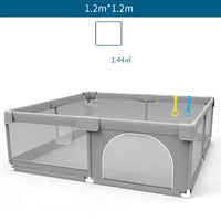 Parc bébé sécurisé et pliable – Aire de jeu spacieuse – Tissu respirant – Coloris gris clair