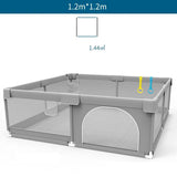 Parc bébé sécurisé et pliable – Aire de jeu spacieuse – Tissu respirant – Coloris gris clair