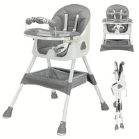 Chaise haute bébé pliable – Réglable dès 6 mois – Coussin antidérapant & plateau amovible