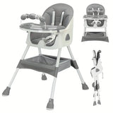 Chaise haute bébé pliable – Réglable dès 6 mois – Coussin antidérapant & plateau amovible