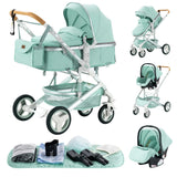 Poussette bébé 3 en 1 pliable – Naissance à 36 mois | Confort & mobilité