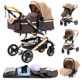 Poussette bébé 3 en 1 pliable – Naissance à 36 mois | Confort & mobilité
