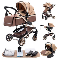 Poussette bébé 3 en 1 pliable – Naissance à 36 mois | Confort & mobilité