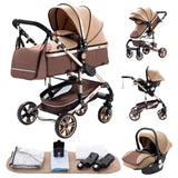 Poussette bébé 3 en 1 pliable – Naissance à 36 mois | Confort & mobilité
