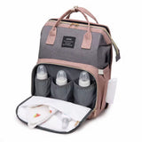 Sac à Langer Bébé 3-en-1 avec Lit Pliable, Port USB et Rangement Isotherme